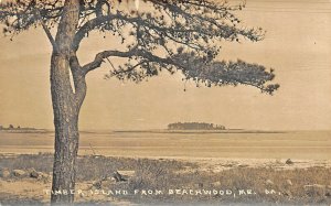 Beachwood ME Timber Island Real Photo Postcard