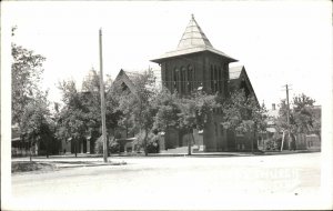 Jamestown North Dakota ND Presbyterian Church Real Photo Vintage Postcard