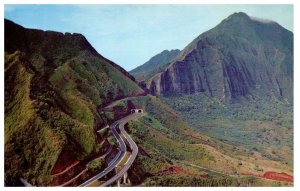 Entrance to Pali Tunnel on the windward side of Oahu Hawaii Postcard