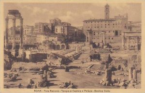 Italy Roma Rome Foro Romano Tempio di Castore e Polluce Bisilica Giulia