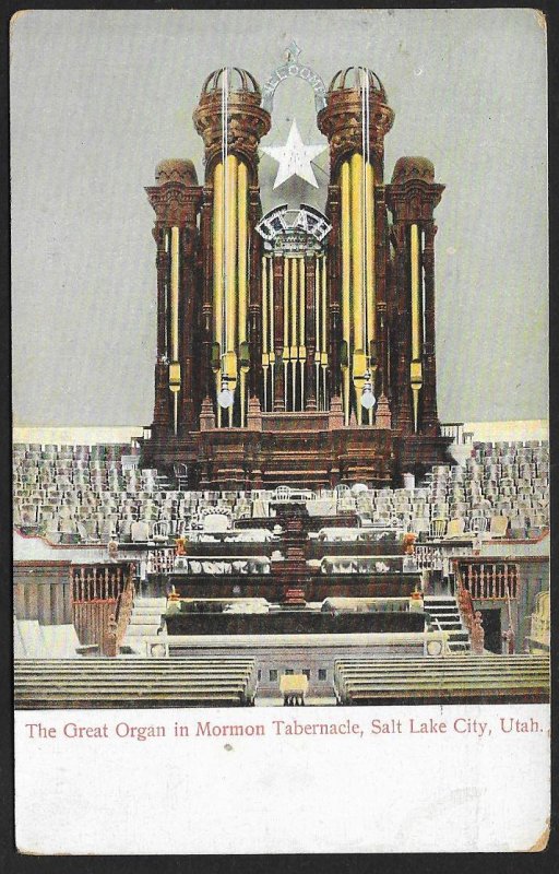 Great Pipe Organ Mormon Tabernacle Salt Lake City Utah Used c1907