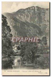 Old Postcard Bourg d'Oisans View Shore and the Rock du Villard