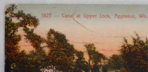 Canal at Upper Lock,  Appleton Wis. pm 1910