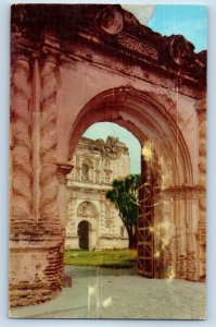 Antigua Guatemala Postcard Main Gate of the Convent of San Francisco c1950's