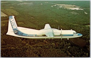 Airplane Mississippi Valley Airlines Inc. Fokker F-27 Friendship Postcard