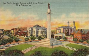 New Orleans LA JUDAICA Temple Sinai, Synagogue, Confederate Lee Monument 1935