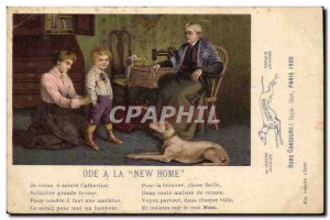 Postcard Old Dogs Dog Ode to New Home Hors Concours Paris 1900 Greyhound