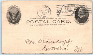 1904 St Louis, MO Standard Stamping Order Receipt Postcard Aluminum Industry A74
