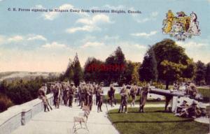 C.E. FORCES SIGNALING TO NIAGARA CAMP FROM QUEENSTON ONTA...
