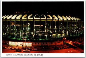 VINTAGE CONTINENTAL SIZE POSTCARD BUSCH MEMORIAL STADIUM ST. LOUIS MISSOURI