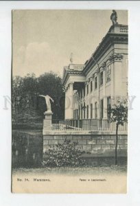 432797 Poland Warsaw Warszawa Palace in Lazienki Vintage postcard