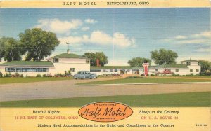 Postcard 1949 Ohio Reynoldsburg Haft Motel occupation linen 23-13011