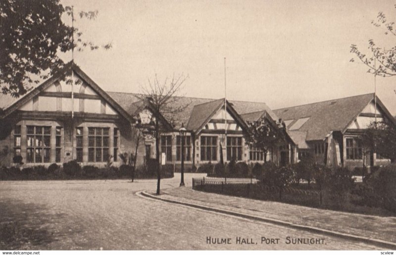 Port Sunlight, Wirral Peninsula, Merseyside, England., 1910s ; Hulme Hall