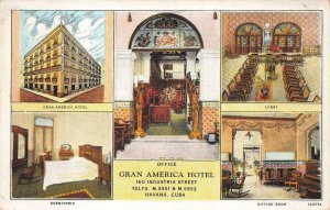 GRAN AMERICA HOTEL HAVANA CUBA POSTCARD (c. 1920s)