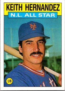 1986 Topps Baseball Card NL All Star Keith Hernandez sk10668