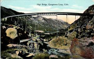 GEORGETOWN, CO Colorado  HIGH BRIDGE  Georgetown LOOP  c1910s Railroad  Postcard
