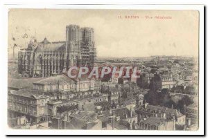 Reims Old Postcard General view