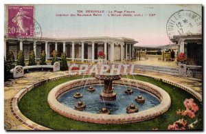 Old Postcard Deauville La Plage Fleurie Interior of New Bains L & # 39Atrium