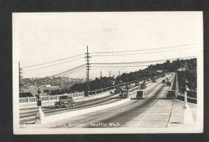 RPPC SEATTLE WASHINGTON AURORA AVENUE BRIDGE CARS REAL PHOTO POSTCARD