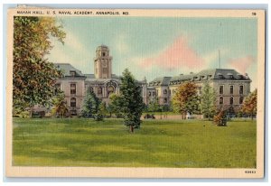 1949 Mahan Hall US Naval Academy Annapolis Maryland MD Posted Vintage Postcard 