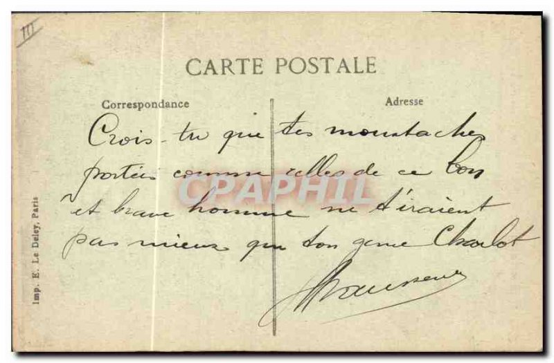 Old Postcard Folklore Auvergne Picturesque old peasant