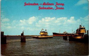 Texas Galveston The Galveston-Bolivar Ferry 1966