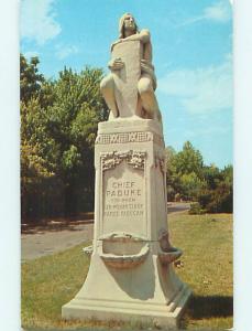 1987 Native Indian Statue Paducah Kentucky KY Q7765