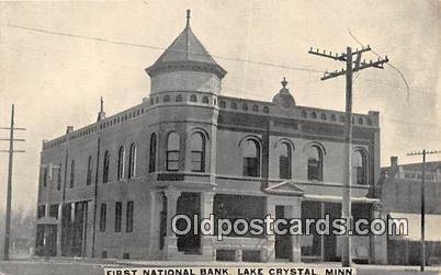 First National Bank Lake Crystal, Minn, USA Unused 