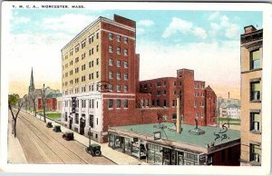 Postcard HOTEL SCENE Worcester Massachusetts MA AK5859