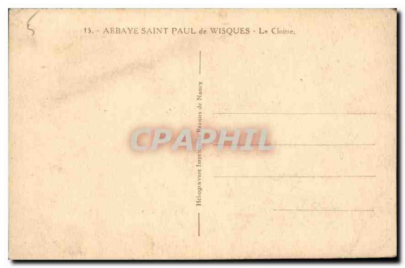 Postcard Abbey Saint Paul de Wisques Le Cloitre