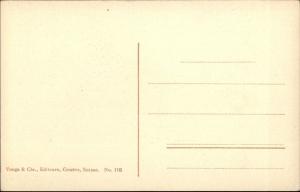 Art Deco Skiing Mailman Postal Carrier on Skis Pelligrini c1910 Postcard