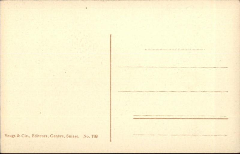 Art Deco Skiing Mailman Postal Carrier on Skis Pelligrini c1910 Postcard