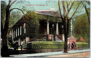 VINTAGE POSTCARD THE ALTHENAEUM (LIBRARY) AT PROVIDENCE RHODE ISLAND POSTED 1910