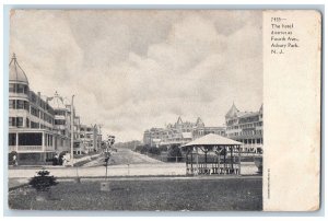 c1905 The Hotel District Fourth Avenue Restaurant Shed Asbury Park NJ Postcard