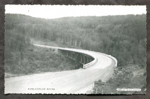 dc3033 - KISKATINAW RIVER Bridge near Dawson Creek BC 1950s Real Photo Postcard