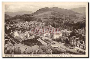 Panorama Bourboule Old Postcard The Monts Dore and the valley of the Dordogne