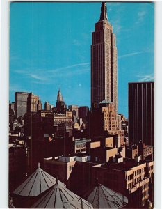 Postcard Empire State and Chrysler Building, New York City, New York