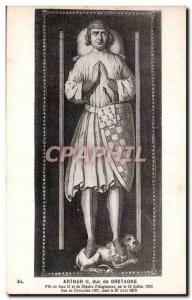 Postcard Old Army ARthur II Duke of Brittany son of Jean II and Beatrix of En...