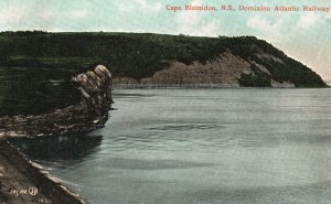 Vintage Postcard 1900's Cape Blomidon Dominion Atlantic Airway Nova Scotia CA