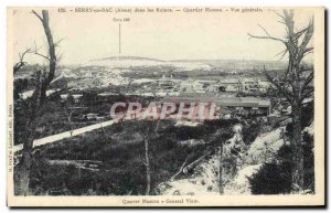 Old Postcard Militaria Berry au Bac in Ruins District Moscow General view