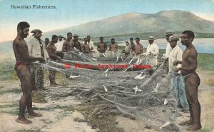 Hawaiian Fishermen with Nets, Hawaii & South Seas Curio No 25