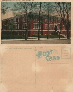 WEST CHESTER HIGH SCHOOL ANTIQUE POSTCARD