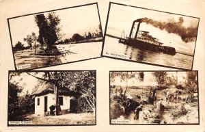 Medellin Colombia River Steamer Village Scenes Multiview Real Photo PC AA72300