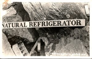 Vermont Smugglers Notch Natural Refrigerator 1954 Real Photo