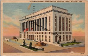 Davidson County Public Building & Court House Nashville TN Postcard PC321