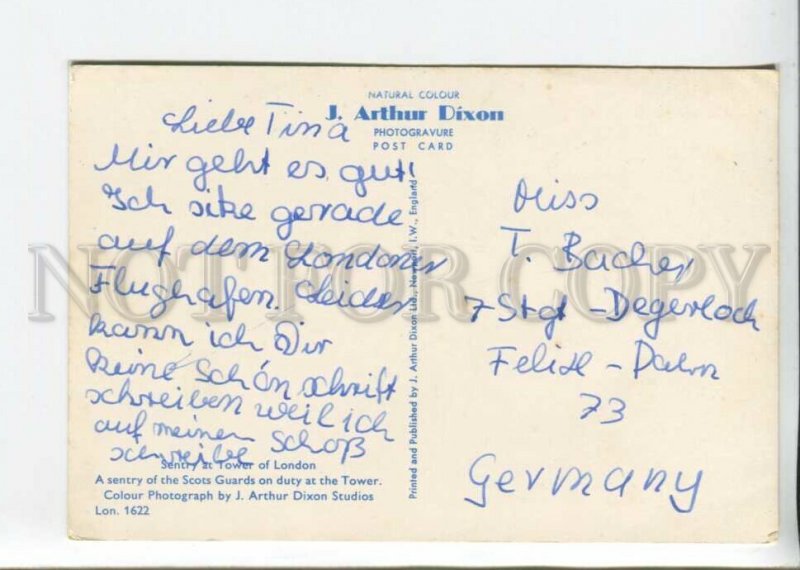 441609 Great Britain London Tower postcard