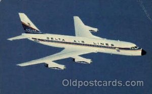 Delta Air Lines Convair 880 Jetliner Airplane, Airport Unused crease right to...