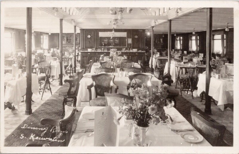 SS 'Keewatin' Ship Dining Room Interior Steamship Unused Real Photo Postcard H27 