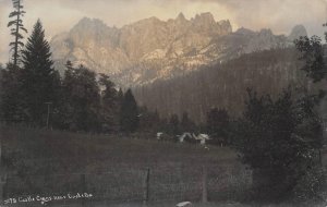 RPPC Castle Crags, Castella, CA 1907 Eastman Photo Kennett Vintage Shasta County