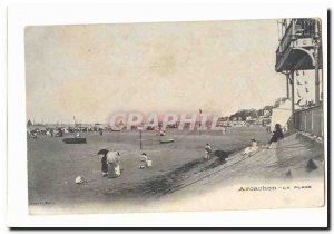 Arcachon Old Postcard Beach